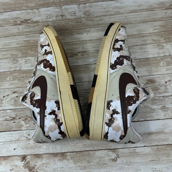 Nike Air Force 1 Low 313641-221 Brown Desert Chip Camo Sneakers Men's Size 11.5 - Picture 6 of 8
